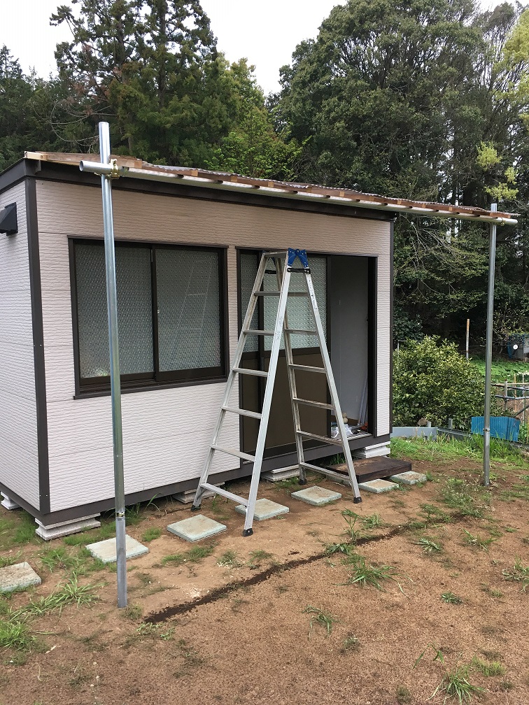 DIYで事務所に軒を作ってみた